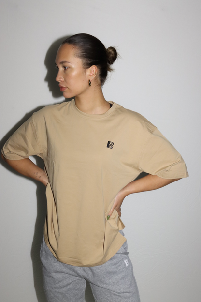 Oversized T-shirt Khaki